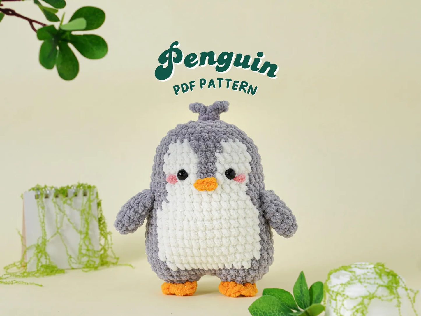 Penguin Low-Sew Amigurumi Crochet Pattern (PDF)