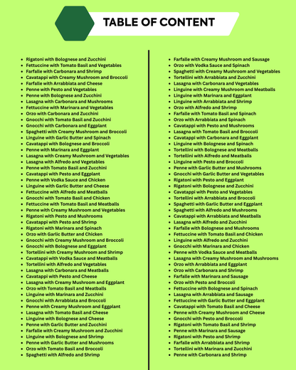 2500 Pasta Recipes – The Ultimate Digital Cookbook Collection