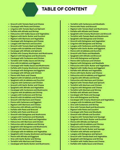 2500 Pasta Recipes – The Ultimate Digital Cookbook Collection