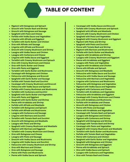 2500 Pasta Recipes – The Ultimate Digital Cookbook Collection