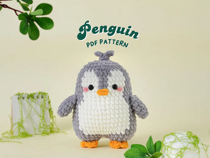 Penguin Low-Sew Amigurumi Crochet Pattern (PDF)